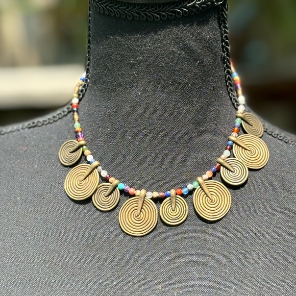 French Vintage Beaded Necklace - Picture 2 of 5